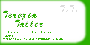 terezia taller business card